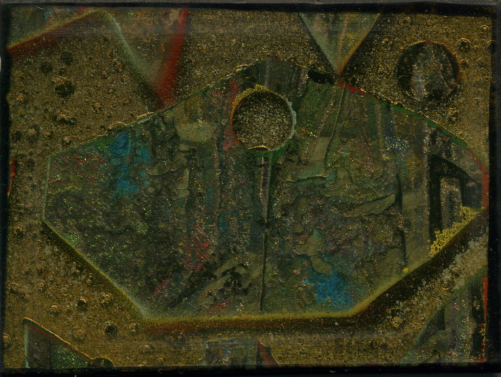 Acrylic and Lacquer on Wood Panel, 3.125in x 2.375in - 2004 